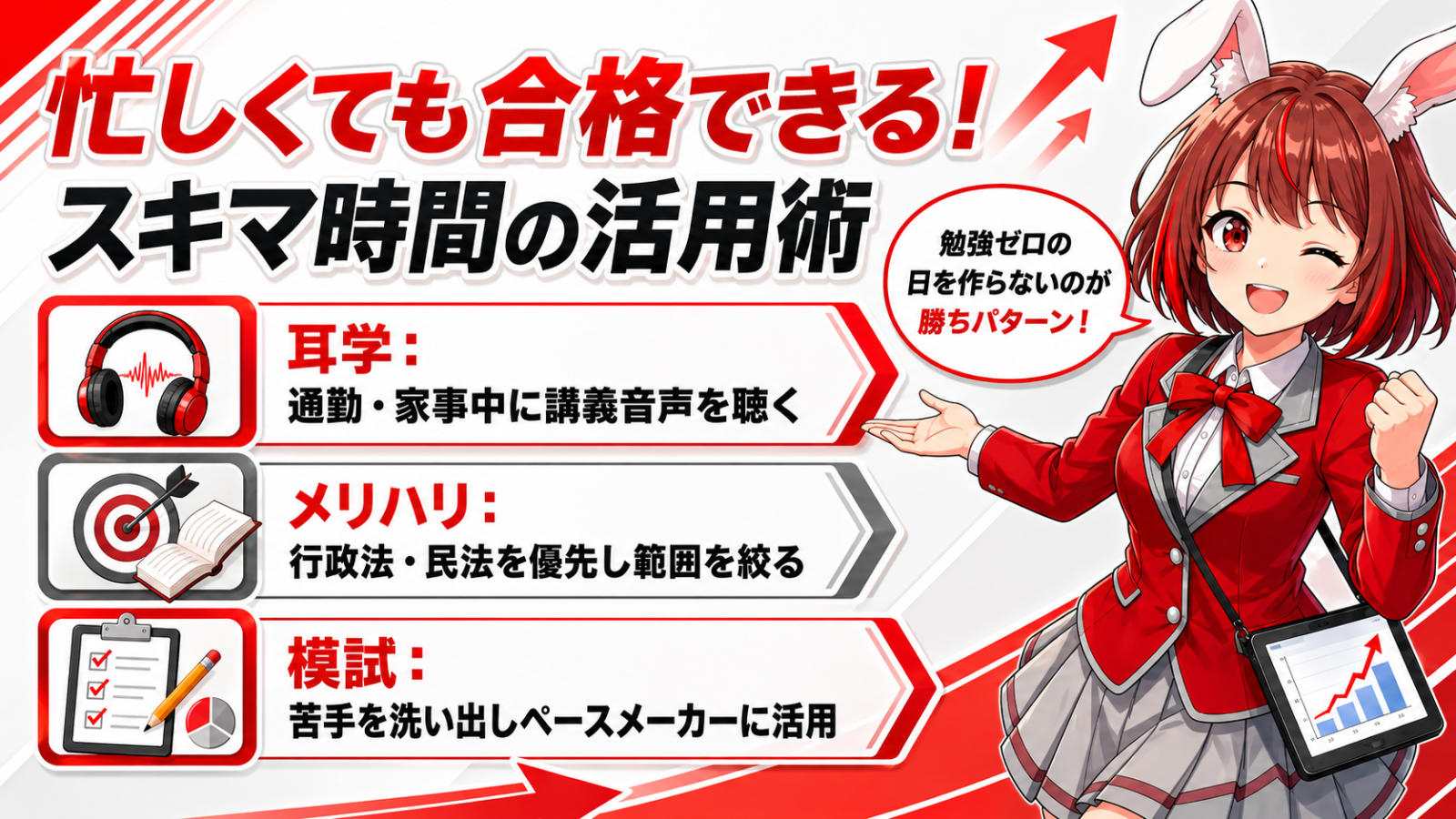 アガルート行政書士講座 合格者が編み出した3つの工夫