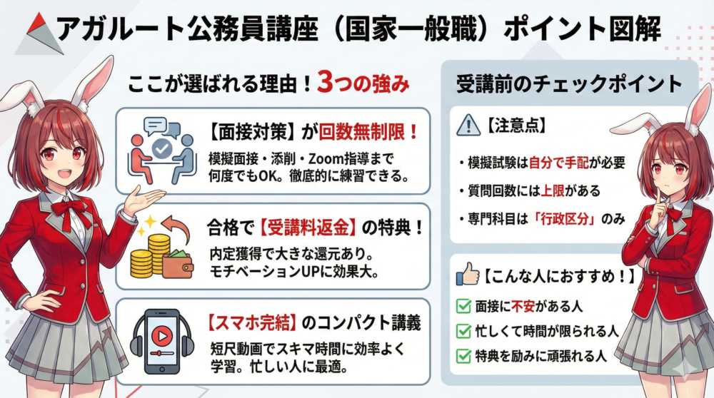 アガルート公務員試験対策講座（国家一般職）図解