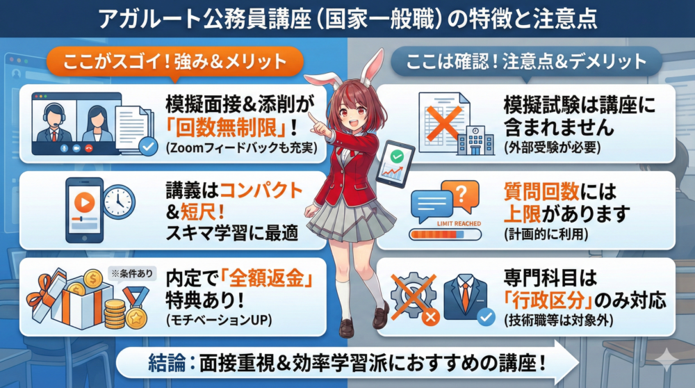 アガルート公務員試験対策講座（国家一般職）図解