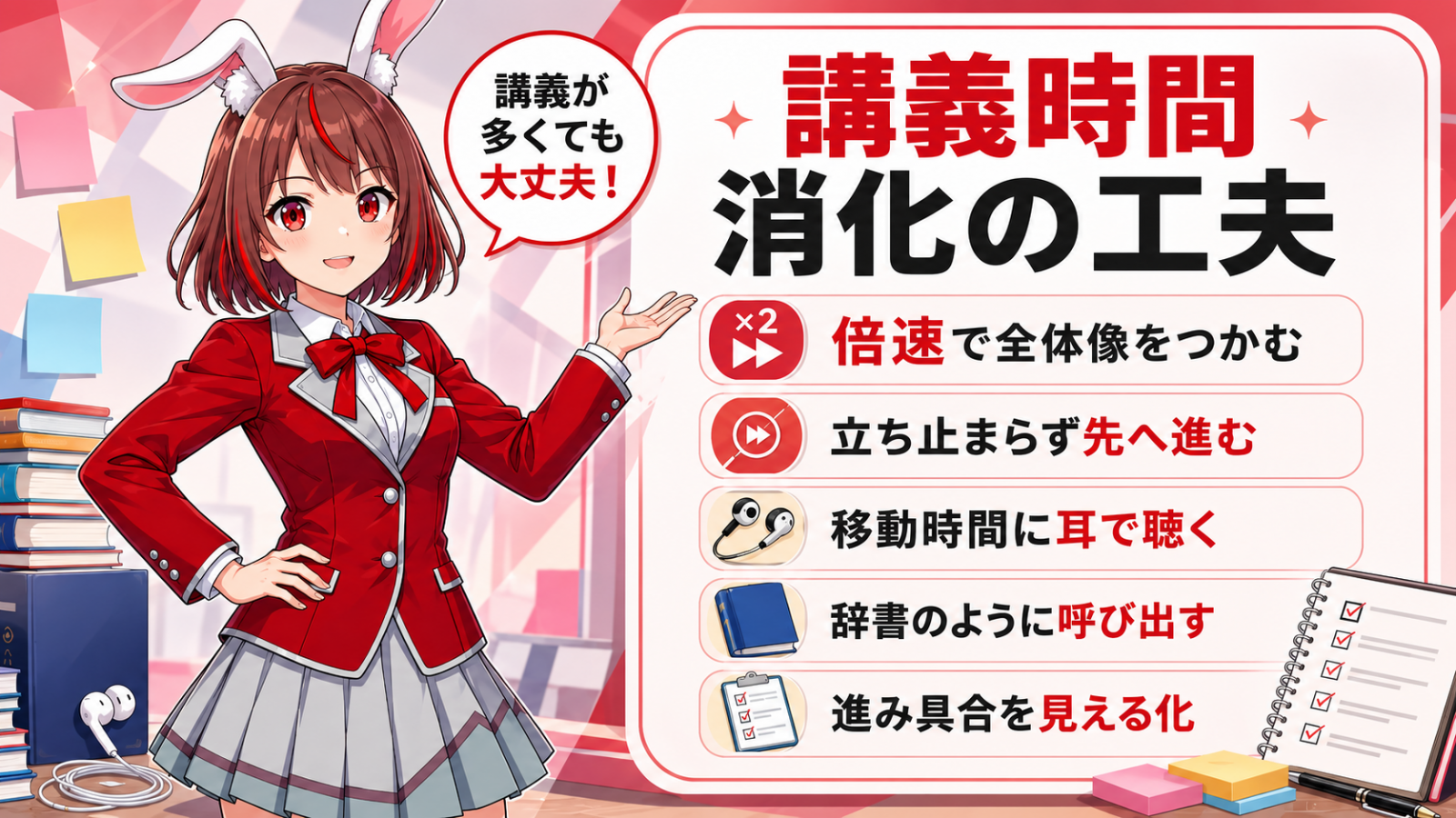 講義時間消化の工夫