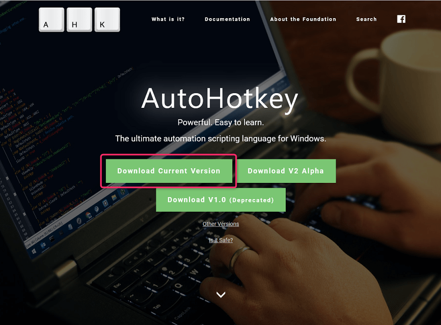 AutoHotkey インストール手順 「はい」をクリック