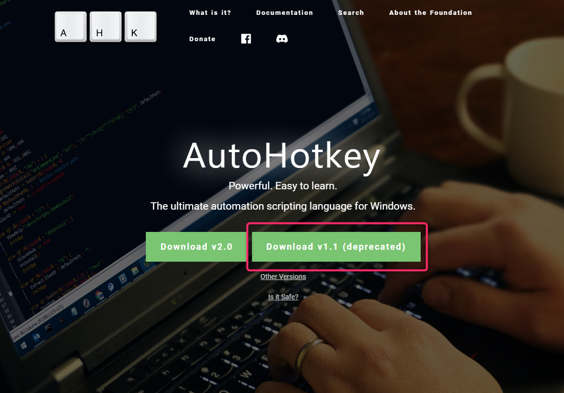 AutoHotkey インストール手順 download v1.1