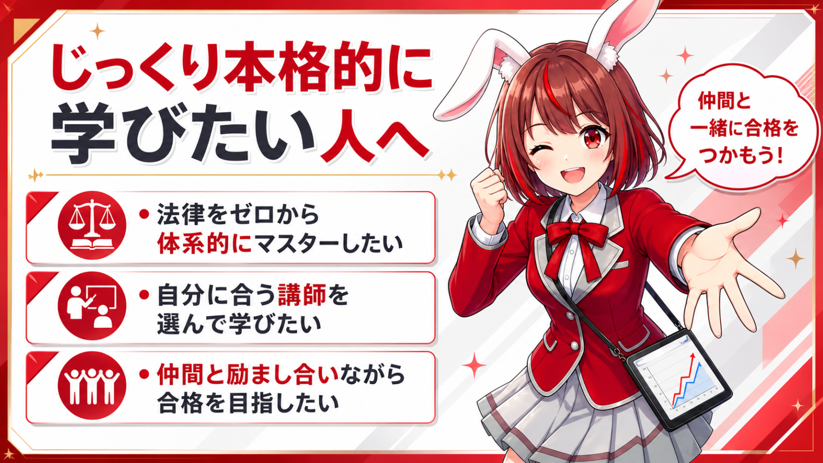 アガルート行政書士講座はこんな人におすすめ