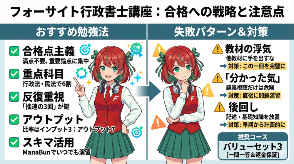 フォーサイト行政書士講座 勉強法の図解1