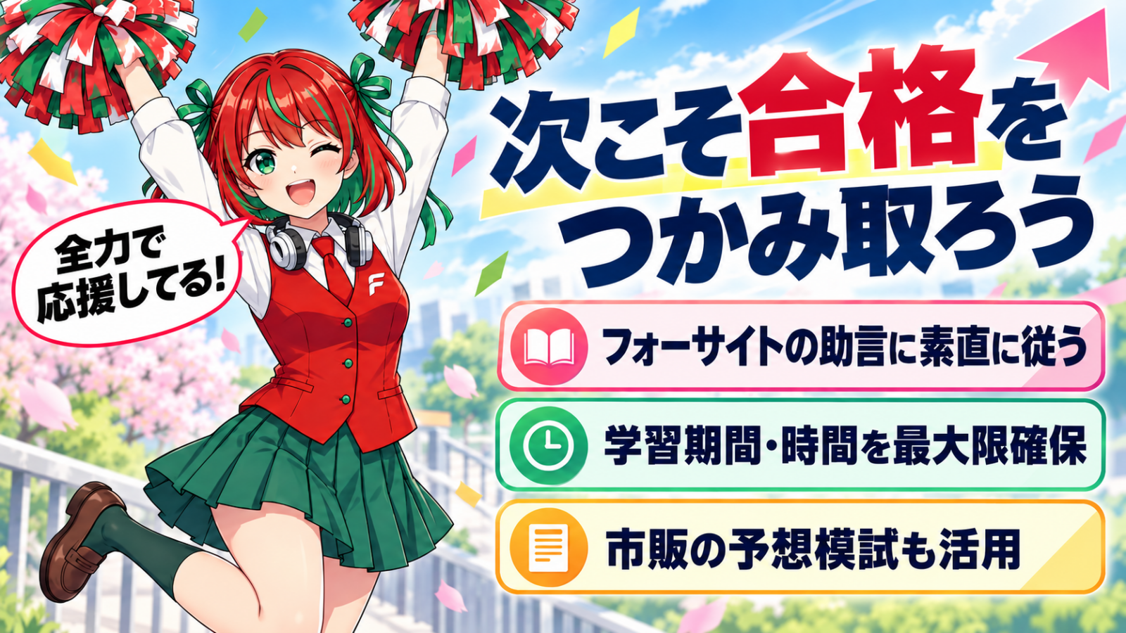 2回目の受験で絶対に合格しよう