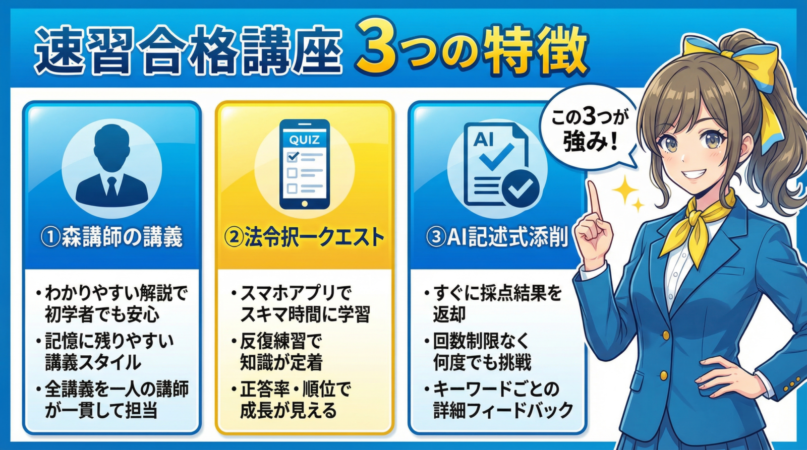 資格スクエア行政書士講座 速習合格講座 図解