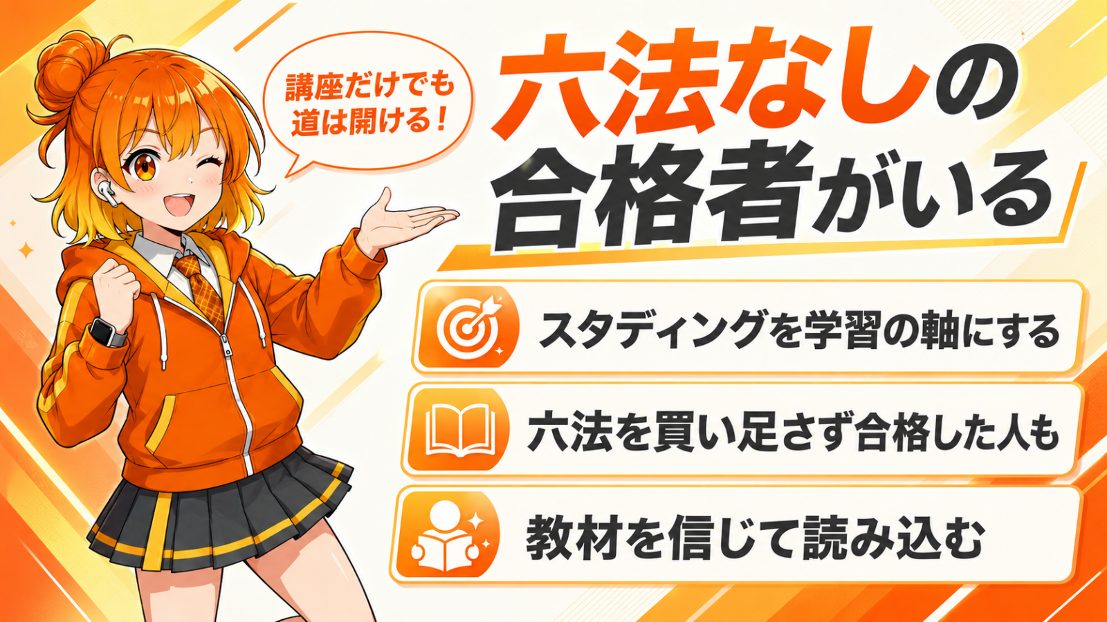 六法を買わずに合格した人もいる