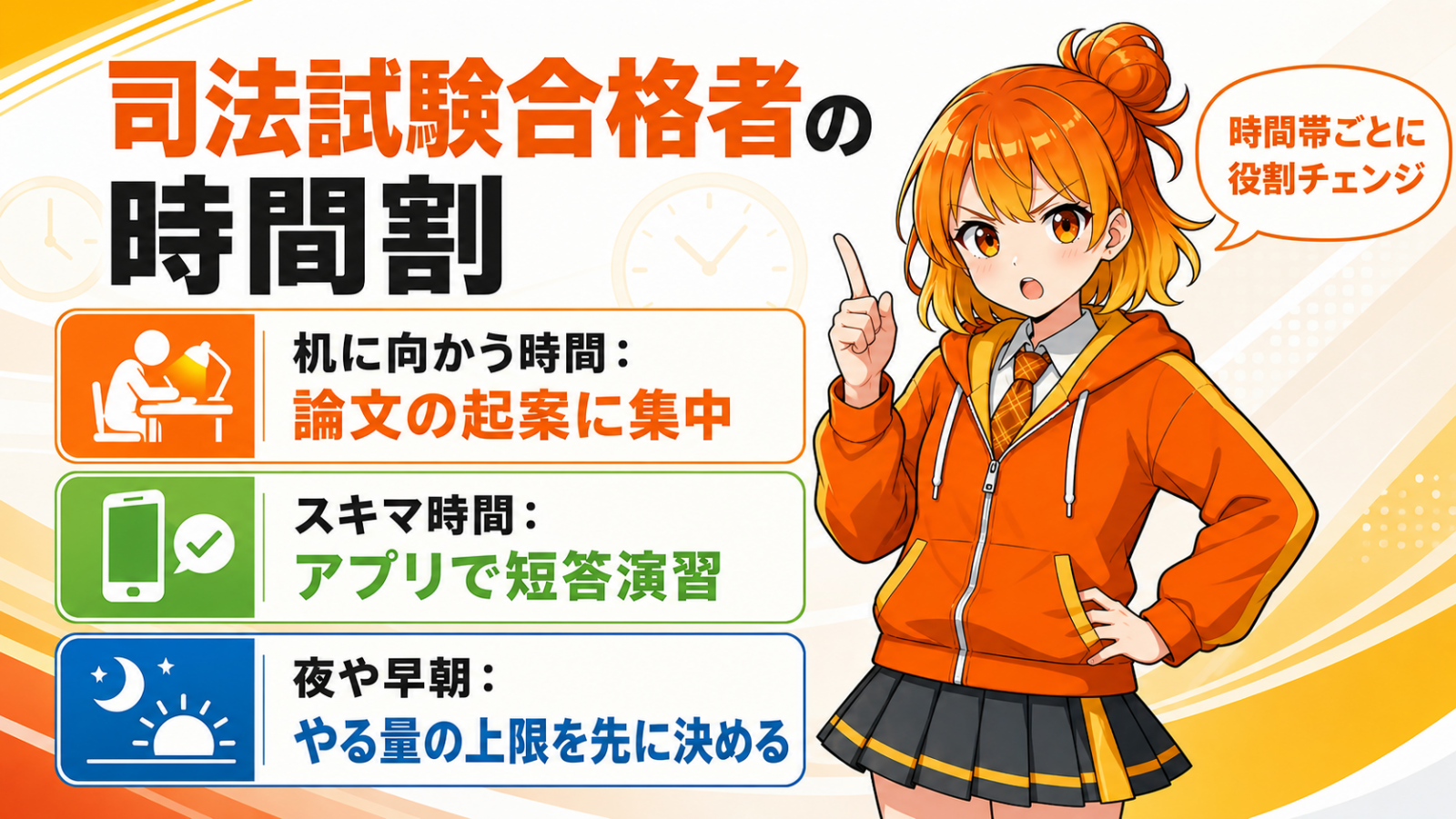 司法試験対策のスケジュール例