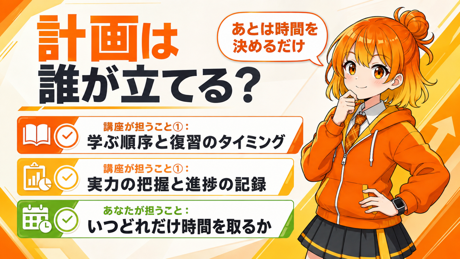 計画は自分で立てるしかない？