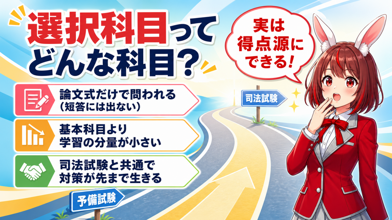 予備試験での選択科目の位置づけ